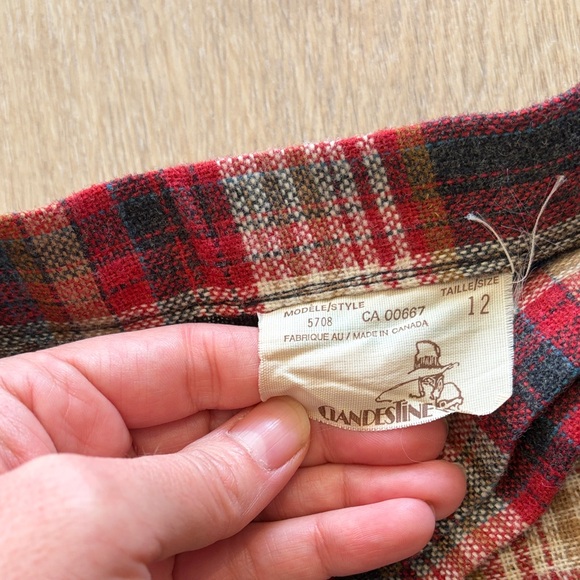 Vintage Red Colourful Tartan Wrap Skirt Size Small - Picture 6 of 12